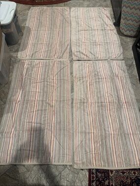 Apt 9 Striped Cotton Bath Towels Set of 4 in Neutral and Pink Accents